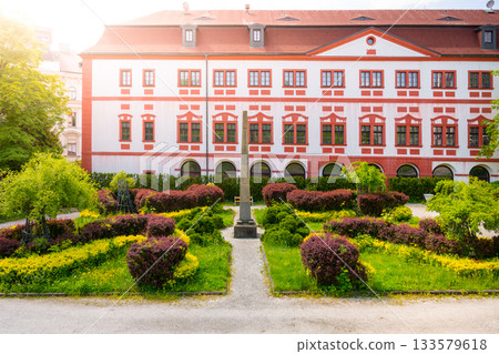 Liberec Chateau and gardens on sunny summer day, Liberec, Czech Republic 133579618