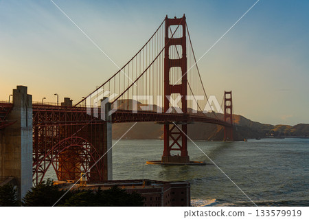 Golden Gate Bridge and sunset in San Francisco, USA 133579919