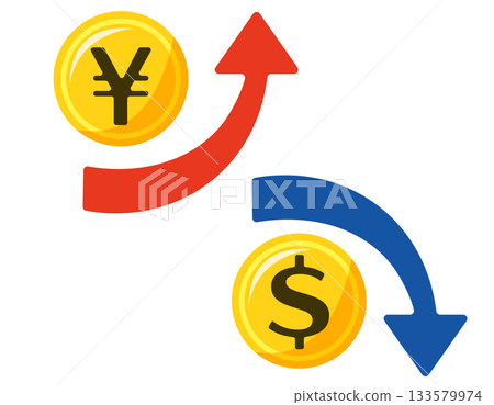 貨幣圖示、紙幣、匯率 133579974