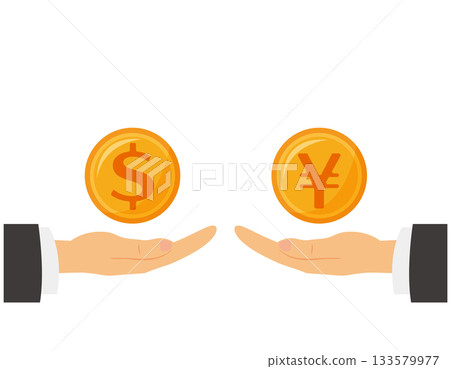 貨幣圖示、紙幣、匯率 133579977