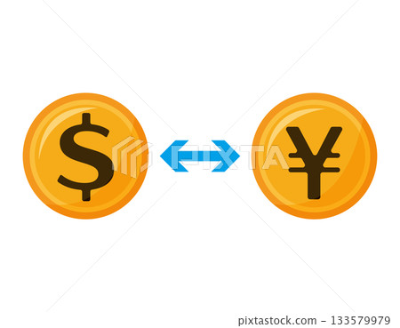 貨幣圖示、紙幣、匯率 133579979