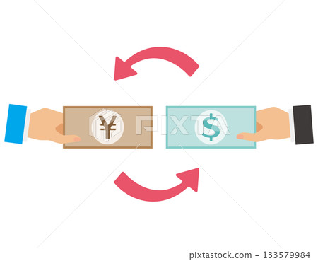 貨幣圖示、紙幣、匯率 貨幣圖示、紙幣、匯率 133579984