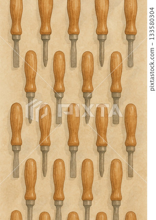 工具系列：木質手柄的重複組合 133580304