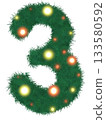 numbers of the tree for Christmas decorations  133580592