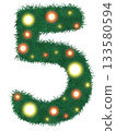 numbers of the tree for Christmas decorations  133580594