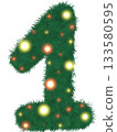 numbers of the tree for Christmas decorations  133580595