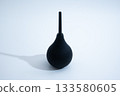 Black Rubber Enema Bulb on White Background 133580605