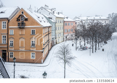 Winter time in Kampa Island, Lesser Quarter, Prague, Czech Republic 133580614