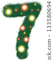 numbers from grass for Christmas decorations  133580694