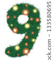 numbers from grass for Christmas decorations  133580695