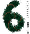 numbers from grass for Christmas decorations  133580696