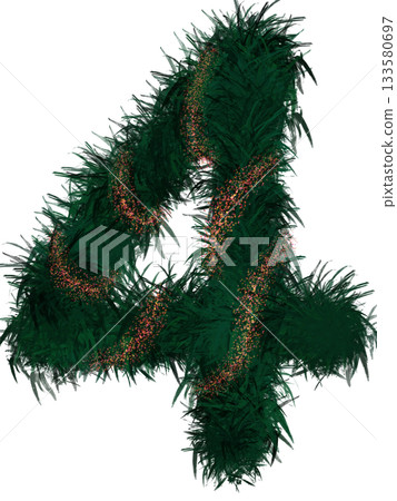 numbers from grass for Christmas decorations numbers from grass for Christmas decorations 133580697