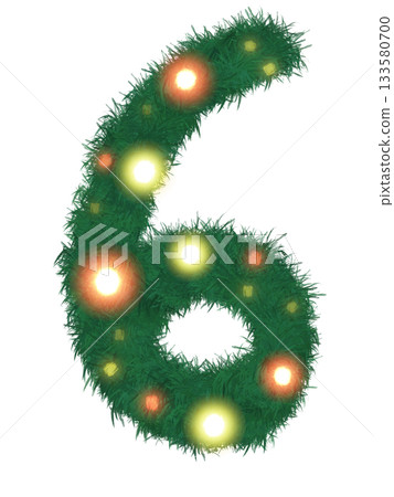numbers from grass for Christmas decorations  133580700