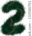 numbers from grass for Christmas decorations  133580701