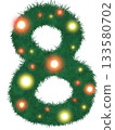 numbers from grass for Christmas decorations  133580702