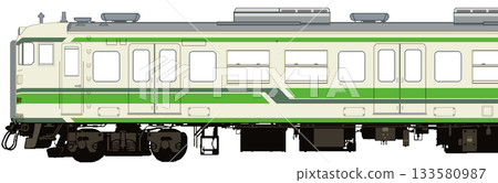 Pixel art of the Niigata area 115 series train (secondary Niigata color: distributed air conditioner car) 133580987