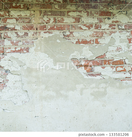 old brick wall, red and white colour, broken bricks, peeling plaster, vintage texture, background for banner, copy space old brick wall, red and white colour, broken bricks, peeling plaster, vintage texture, background for banner, copy space 133581206