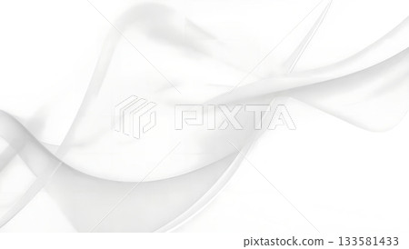 白色背景上的抽象流暢曲線和波浪，簡潔現代的設計元素 133581433