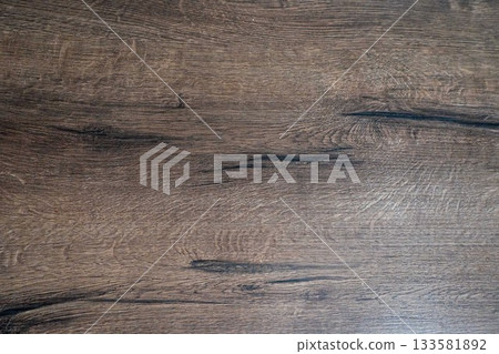 ligneous background, dark brown table surface. rustic wood texture. 133581892