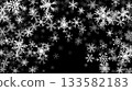 Christmas background with falling snowflakes. Winter holiday background or frame with pattern of holiday snow. 133582183