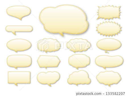 Fluffy, puffy speech bubbles 133582207