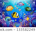 fish swimming in the sea 133582249