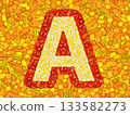 sale tag label on yellow background 133582273