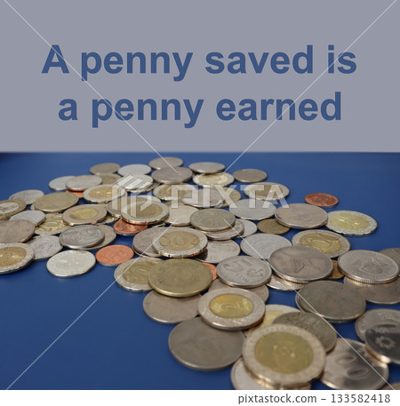 save money and account book with coins save money and account book with coins 133582418