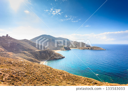 Greek coastline on Peloponnese, Mani Peninsula Greek coastline on Peloponnese, Mani Peninsula 133583033
