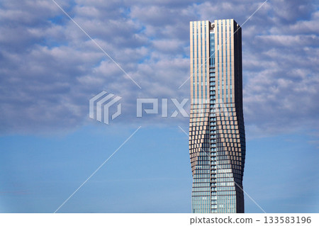 The tallest building in Scandinavia Karlatornet skycraper in Lindholmen, Gothenburg, Sweden, sunny day 133583196