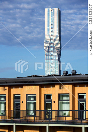The tallest building in Scandinavia Karlatornet skycraper in Lindholmen, Gothenburg, Sweden, sunny day The tallest building in Scandinavia Karlatornet skycraper in Lindholmen, Gothenburg, Sweden, sunny day 133583197