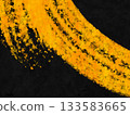 Powerfully painted gold abstract brush art on a black background | Brushstrokes, gold, black background, abstract, art 133583665