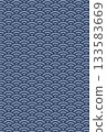 A traditional Japanese pattern background material featuring a delicate Seigaiha pattern | Seigaiha, Japanese pattern, background, blue, tradition 133583669