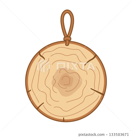 Cute Wooden Tree Slice Christmas Ornament with Loop Cute Wooden Tree Slice Christmas Ornament with Loop 133583671