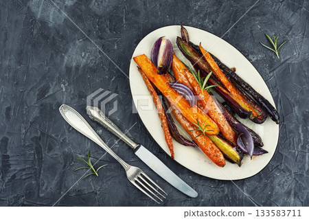 Healthy root vegetables. 133583711