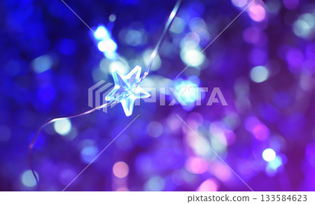 Star-shaped illuminations, beautiful cool-colored light photos, fantastic illuminations, winter, bokeh Star-shaped illuminations, beautiful cool-colored light photos, fantastic illuminations, winter, bokeh 133584623