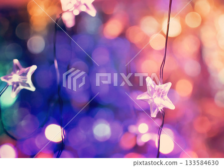 Star-shaped illuminations, colorful and beautiful light photos, fantastic illuminations, winter, bokeh Star-shaped illuminations, colorful and beautiful light photos, fantastic illuminations, winter, bokeh 133584630