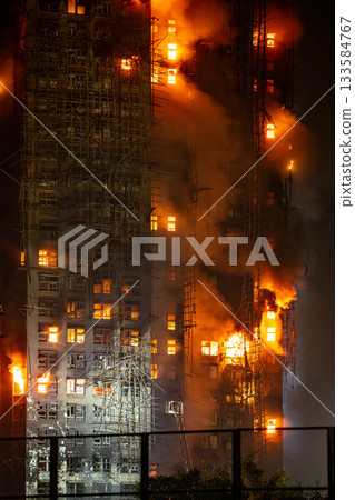 Hong Kong Tai Po apartment fire  133584767