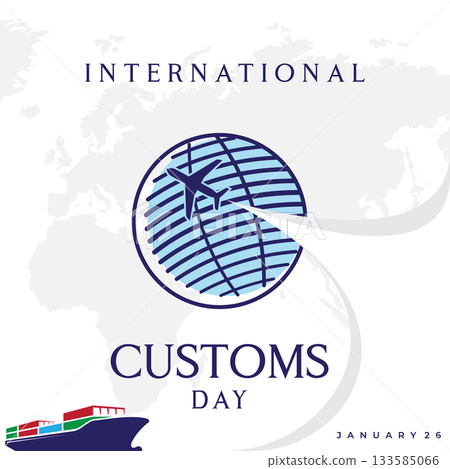 International Customs Day social media awareness post background 133585066