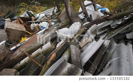 roof materials salvageable, construction debris offers reuse opportunities, materials at site can be repurposed efficiently, disassembled roofing and wood components suitable for future roof materials salvageable, construction debris offers reuse opportunities, materials at site can be repurposed efficiently, disassembled roofing and wood components suitable for future 133585182