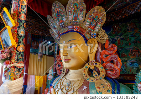 Maitreya Buddha Statue at Thiksey Monastery 133585248