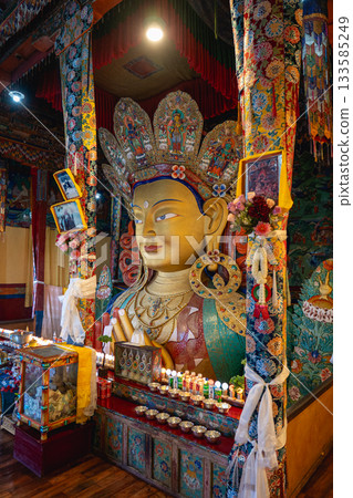 Maitreya Buddha Statue at Thiksey Monastery Maitreya Buddha Statue at Thiksey Monastery 133585249