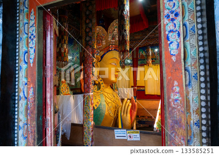 Maitreya Buddha Statue at Thiksey Monastery 133585251