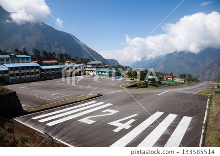 Tenzing Hillary airport view, Lukla, Nepal 133585514