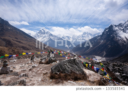 Landscape from Chukpi Lhara viewpoint, Dughla, Nepal Landscape from Chukpi Lhara viewpoint, Dughla, Nepal 133585541