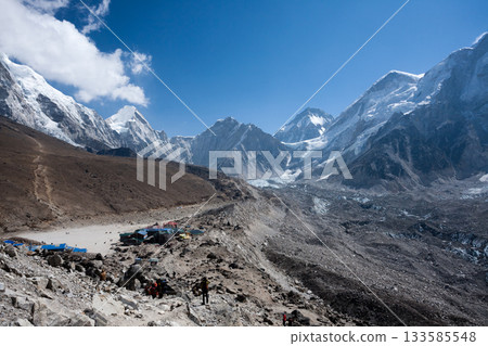 Gorak shep town view, EBC trekking, Nepal Gorak shep town view, EBC trekking, Nepal 133585548