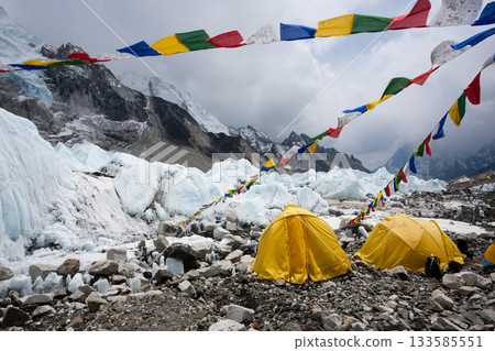 Everest south base camp view, Nepal 133585551