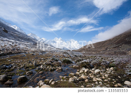 Landscape from Pheriche town area, EBC trekking, Nepal 133585553