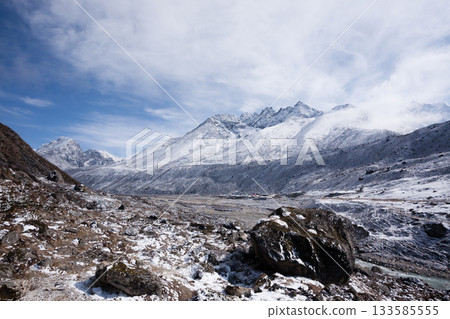 Landscape from Pheriche town area, EBC trekking, Nepal 133585555