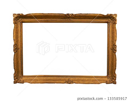 Empty vintage gold frame Empty vintage gold frame 133585917